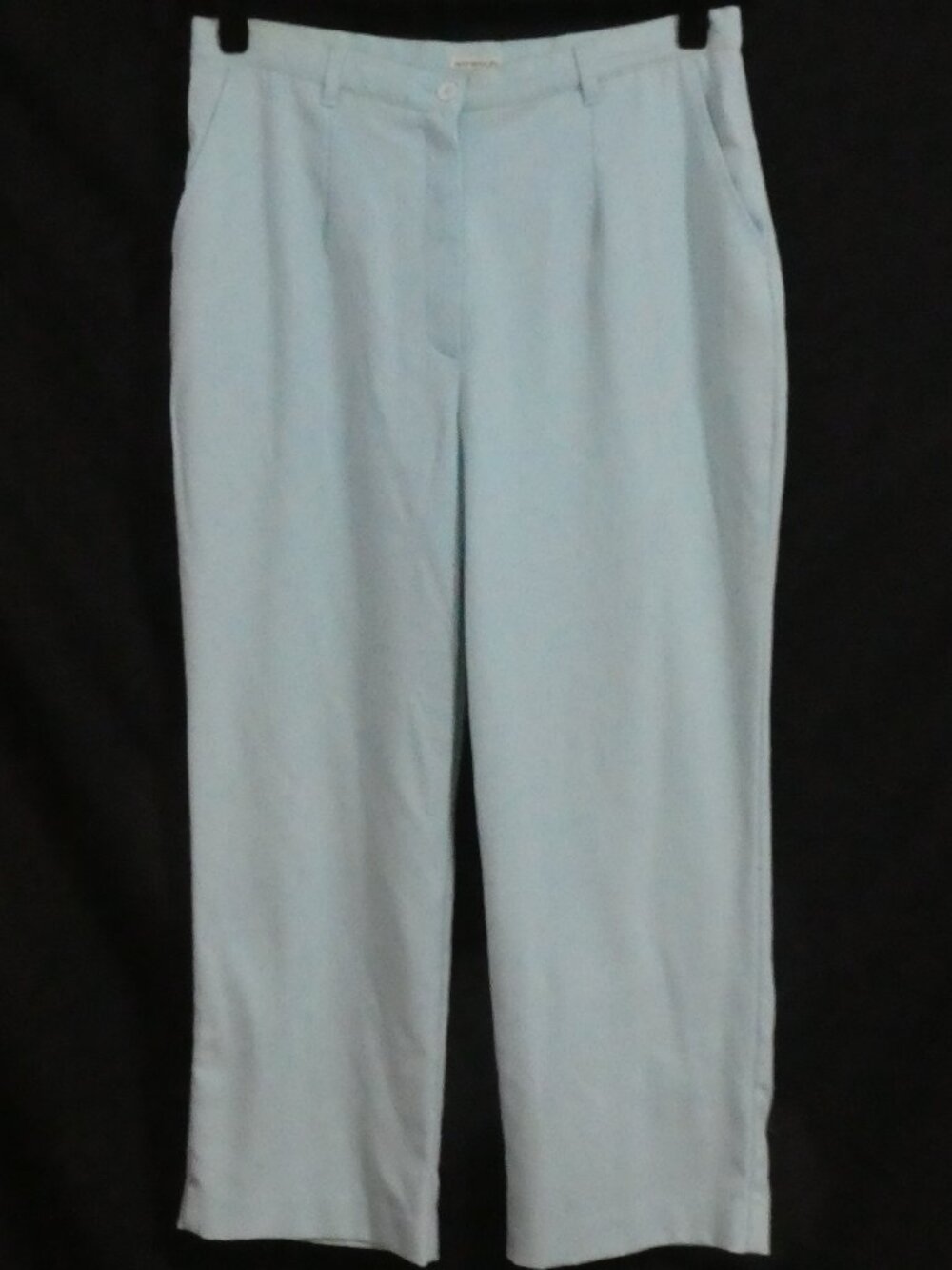 TABI Petite Stretch Light Blue Pastel Straight Leg Dress Pants Trousers Size 14P